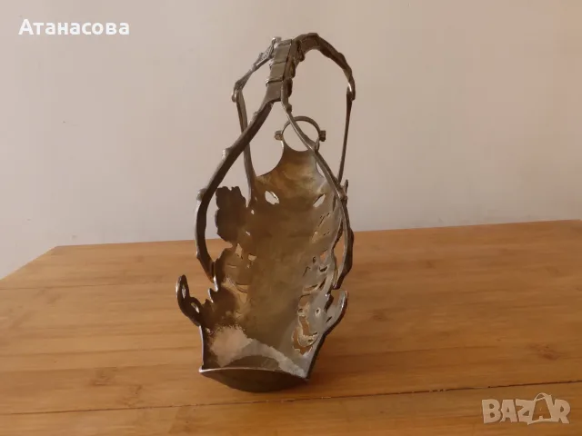 Метална стойка поставка за бутилка вино, снимка 3 - Декорация за дома - 55417856