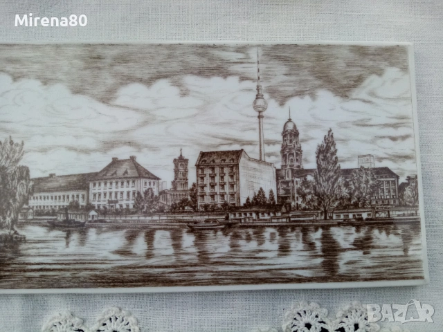 * Meissen * - порцеланова плочка на Берлин - нова !, снимка 4 - Антикварни и старинни предмети - 54415995