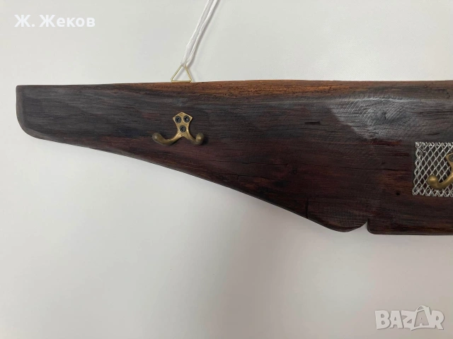 Ръчно изработена дървена закачалка, снимка 3 - Закачалки - 55002108