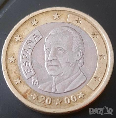 Монета 1 евро Испания 2000