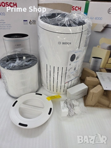 Пречиствател за въздух Bosch Air 4000, 3-в-1 HEPA филтър, CADR 300m³/h, снимка 11 - Овлажнители и пречистватели за въздух - 54271629