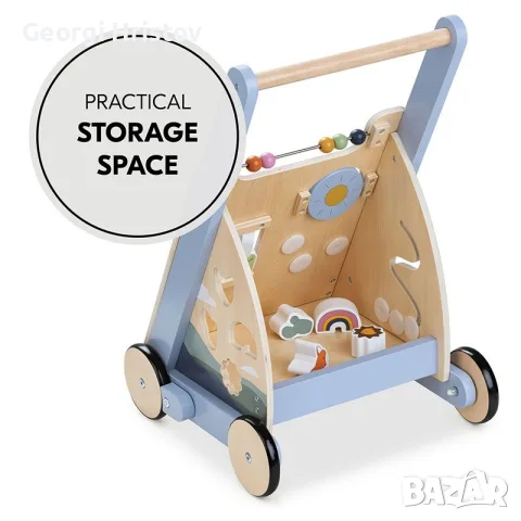 Проходилка и играчка за бутане Hauck Learn to Walk Дървена, с активити център

, снимка 7 - Проходилки - 55420164