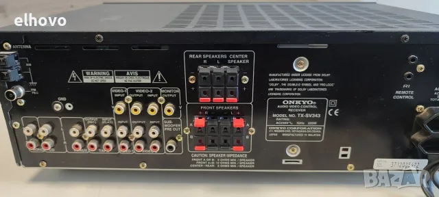 Ресивър Onkyo TX-SV343, снимка 8 - Ресийвъри, усилватели, смесителни пултове - 55541337