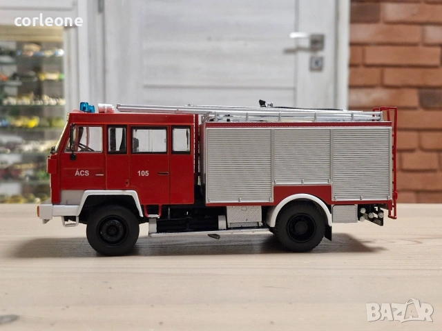 Csepel D 755 TÜ Metz пожарна 1991 - мащаб 1:43 на DeAgostini моделът е нов в блистер, снимка 2 - Колекции - 55016930