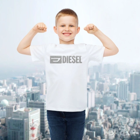 Diesel/Дизел мъжка, дамска, детска фланелка, памучна тениска, черно, бяло, зелено, щампа, снимка 3 - Тениски - 54098070