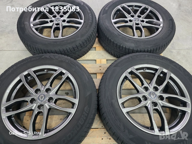 Лети джанти 17ки 5х114.3 Renault + зимни гуми 225/65/17 Hankook, снимка 3 - Гуми и джанти - 54442030