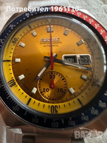Продавам мъжки, ръчен часовник, SEIKO “Pogue” 6139-6002, Automatic Chronograph Vintage., снимка 3 - Мъжки - 55436190