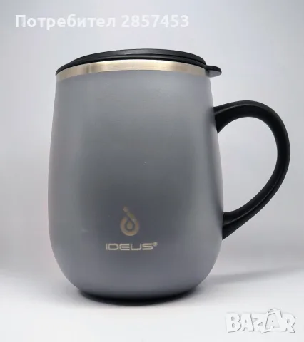 Ideus термо чаша 16 oz / 473 ml – неръждаема стомана, капак, дръжка, снимка 2 - Чаши - 55332932