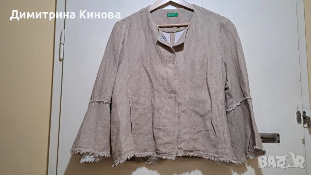 Beneton- ленено елегантно сако, снимка 2 - Сака - 55221841