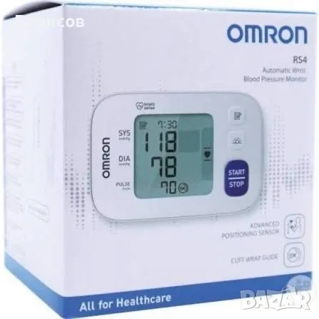Апарат за измерване на кръвно налягане за китка Omron RS4