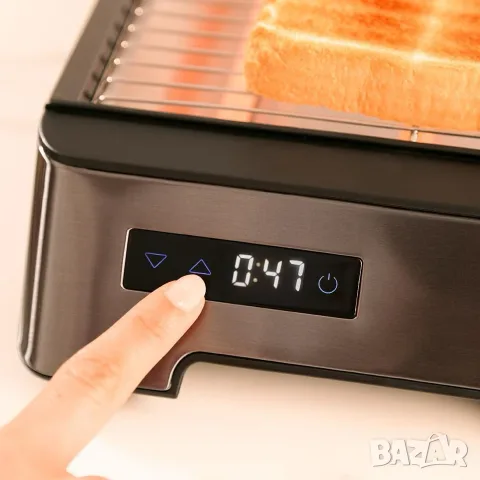 Cecotec NiceSlice Touch е хоризонтален тостер с мощност 1000 W, снимка 4 - Тостери - 55317080
