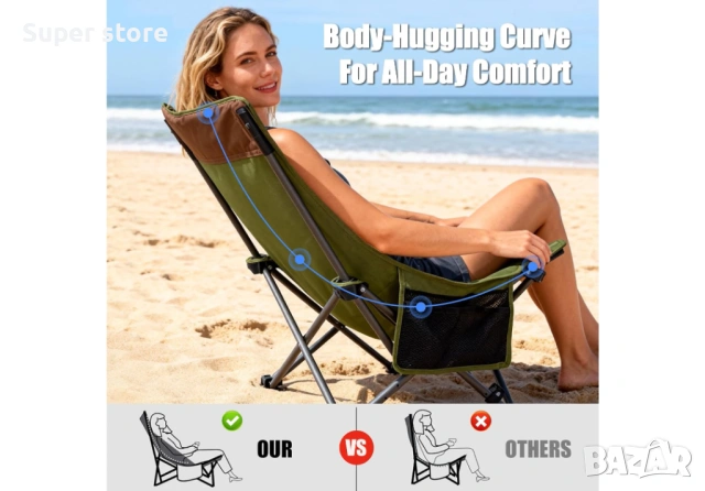 Сгъваем къмпинг стол, снимка 5 - Къмпинг мебели - 54114151