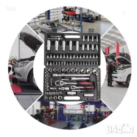 Куфар с инструменти 108 части - Гедоре, снимка 4 - Куфари с инструменти - 54316024