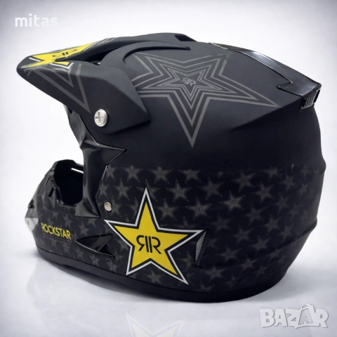 Кросова каска ROCKSTAR, Full Face, DOT Сертификат, Размер: S; M;, снимка 7 - Аксесоари за велосипеди - 52137315