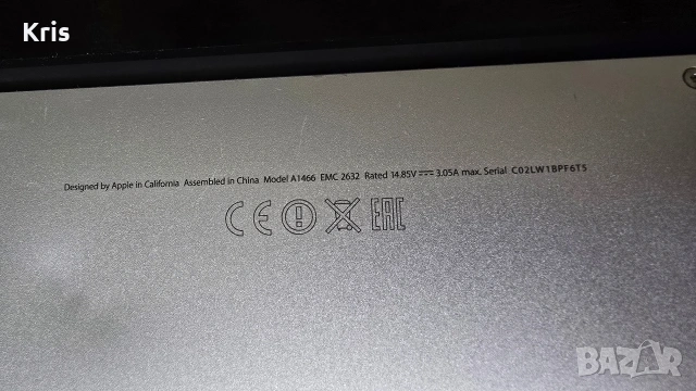 лаптоп Macbook Air 13.3 A1466, снимка 4 - Лаптопи за дома - 54822673