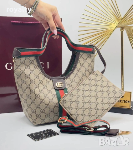 Gucci Нова Дамска Кожена Гучи Различни Цветове , снимка 3 - Чанти - 55152538