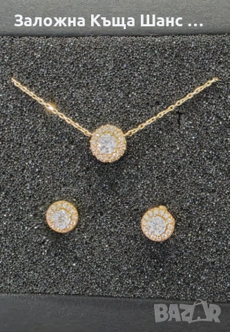Златно колие с обеци Sara Trade 14К , снимка 5 - Бижутерийни комплекти - 54276526