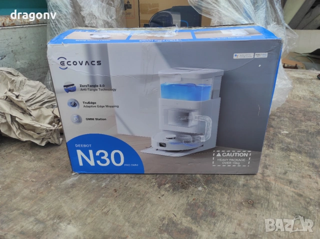 Прахосмукачка робот ECOVACS N30 Pro OMNI, моп с гореща вода, сушене