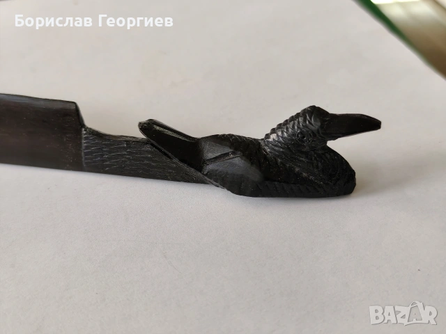 Дървен нож за писма абанос, снимка 3 - Антикварни и старинни предмети - 53970851