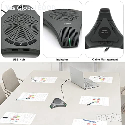 USB конферентен спийкър с микрофон за 8-10 души, снимка 2 - Друга електроника - 55175853