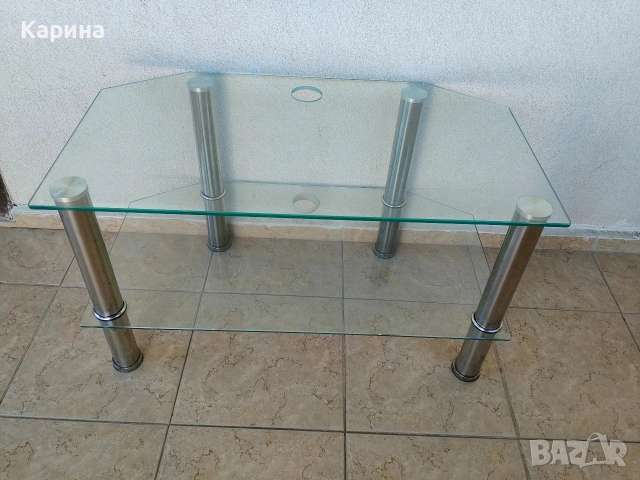 Стъклена маса за телевизор, закалено стъкло, снимка 4 - Маси - 54131197