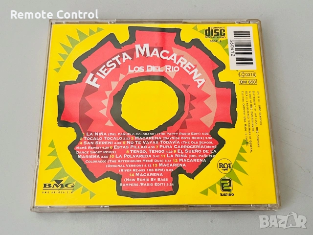 CD LOS DEL RIO - FIESTA MACARENA (1996), снимка 2 - CD дискове - 55059440