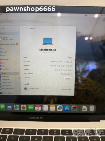 Лаптоп Apple MacBook Air A1932 (2018) , снимка 10 - Лаптопи за работа - 55453501