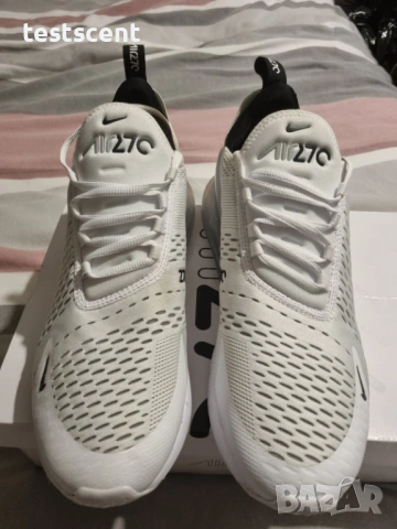 Nike Air Max 270 – Мъжки маратонки / Размер 45.5 (UK 10.5) бели отлично състояние, снимка 3 - Маратонки - 54016543