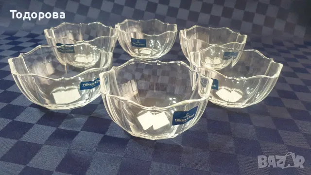Комплект кристални купички " Villeroy Boch My Garden" , снимка 5 - Сервизи - 55412249