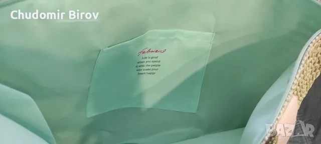 Зелена плажна чанта, снимка 6 - Чанти - 55618072