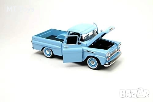 Метален пикап Chevrolet Apache 1958 - 1:24, снимка 3 - Коли, камиони, мотори, писти - 54825357