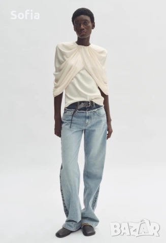 Сатенена блуза Stella McCartney и H&M , снимка 2 - Блузи с дълъг ръкав и пуловери - 54508575