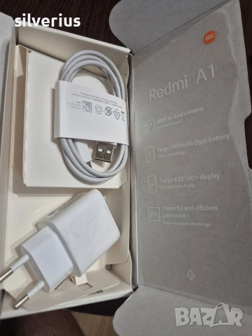 Redmi A1 Black 2/32GB – оригинално зарядно, кутия, снимка 3 - Xiaomi - 55224126