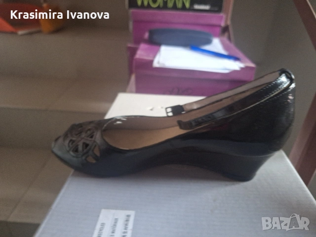 нови обувки естествен лак на платформа , снимка 4 - Дамски ежедневни обувки - 54160496