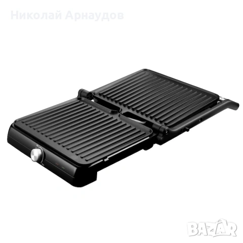 Тостер-сандвич Rosberg R51442M, 2000W, Грил, Незалепващи плочи-29х23 см, Отваряне на 180°C, Инокс/че, снимка 3 - Скари - 54678138