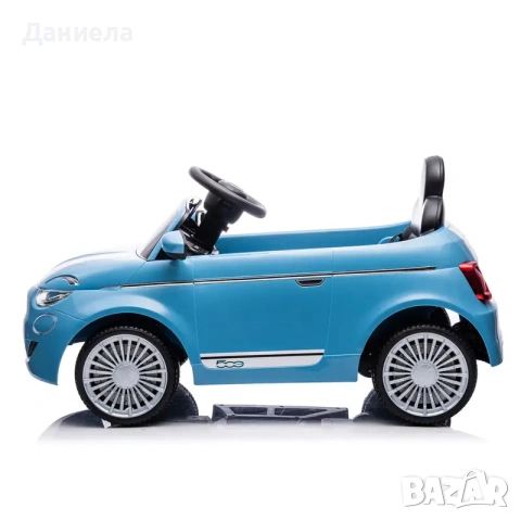 Ел.кола FIAT 500 синя, снимка 4 - Коли, камиони, мотори, писти - 55265352