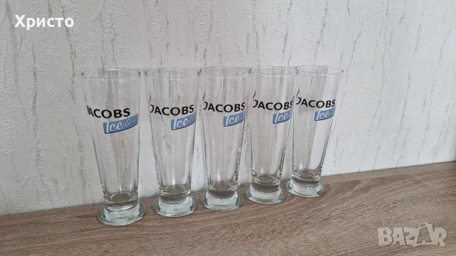 Комплект високи стъклени чаши Jacobs Ice Coffee – 5 броя