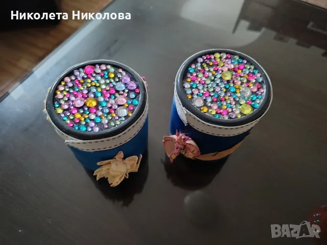 Нарисувани бурканчета и чаши, снимка 4 - Декорация за дома - 55674293