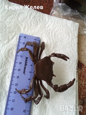 Бронзова фигурка на рак ♋ 45388, снимка 4 - Колекции - 54179262