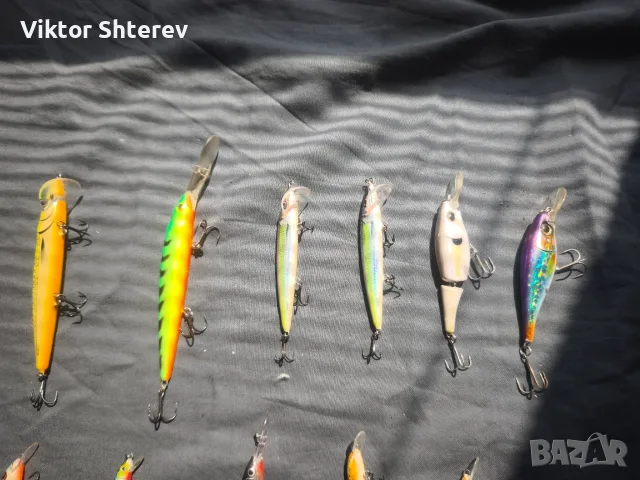Комплект 11 бр. воблери minnow – различни цветове, снимка 2 - Такъми - 55653649