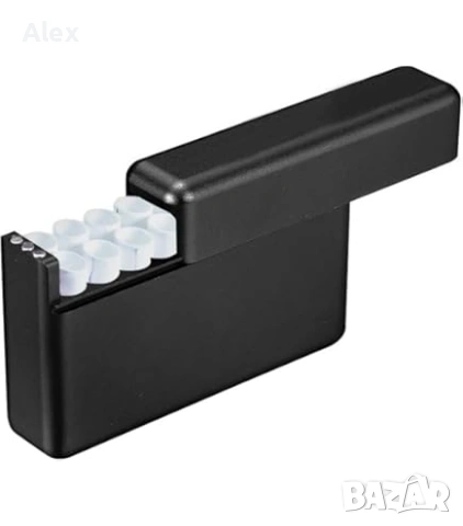 Кутия за съхранение на стикове за Iqos. Метална. Черна