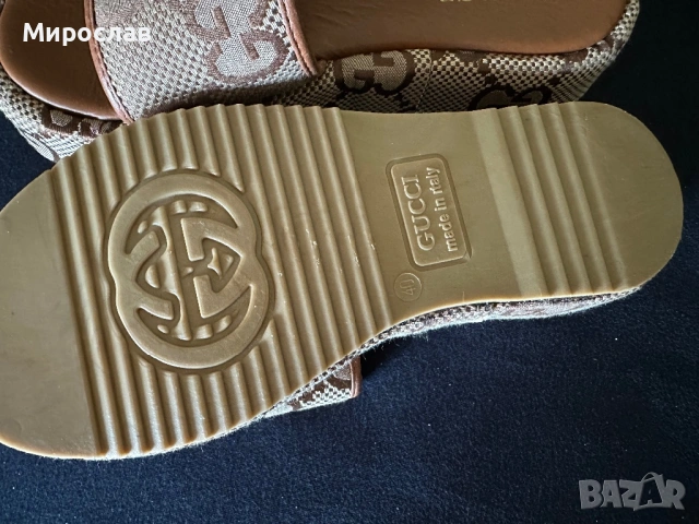 Gucci дамски чехли номер 39-40, снимка 4 - Чехли - 54142914