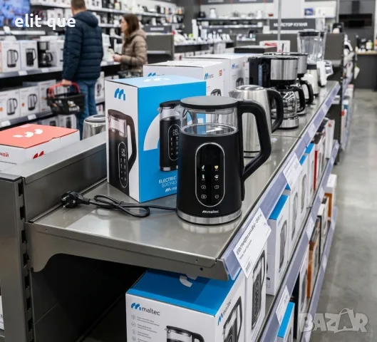 Електрическа кана 2200W с регулиране на температурата 40–100°C, 1.7L, LED дисплей и функция Keep War
