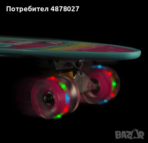 Портативен пени борд Action One ABEC-7,PU,Алуминий, Светещи гуми, снимка 10 - Скейтборд, ховърборд, уейвборд - 55564753