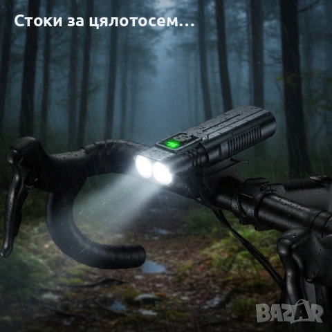 Мощен Led фар за велосипед и фенер 2в1 , снимка 2 - Аксесоари за велосипеди - 54078072