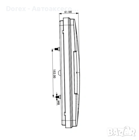 Комплект LED неон стопове с динамичен мигач 5 функции 12V-24V за ремарке и камион, снимка 7 - Аксесоари и консумативи - 54630321