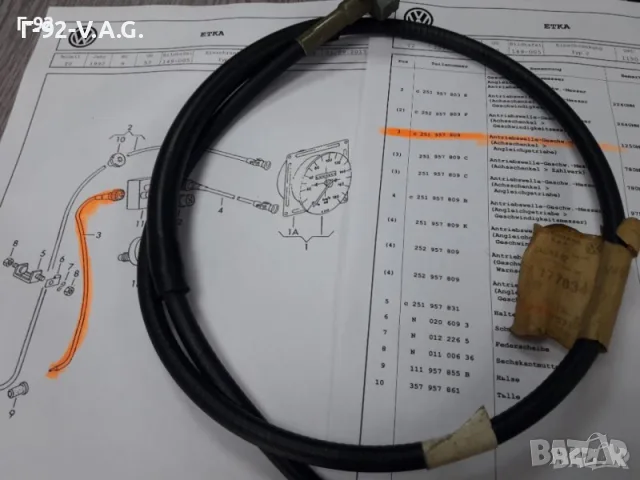 251957809**NEU**VAG**VW**T 3**ЖИЛО ЗА КИЛОМЕТРАЖА ** , снимка 2 - Части - 55372978