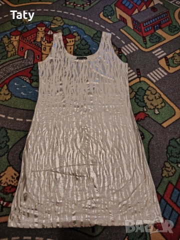 Лъскава парти рокля Пако Рабан, снимка 2 - Рокли - 54078370