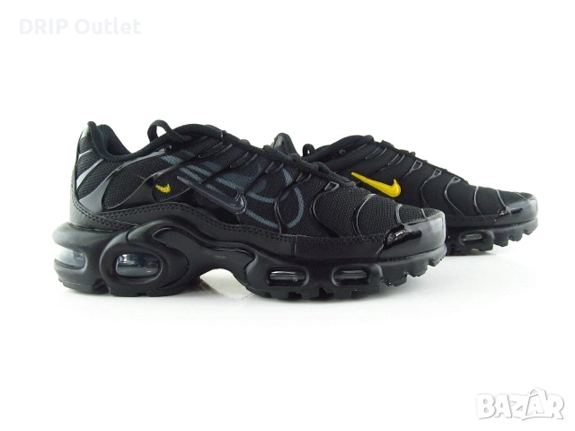 !НОВИ! Nike Air Max Plus 'TN' Multi Swoosh | Black/Grey/Yellow | + КУТИЯ, снимка 3 - Маратонки - 55283361