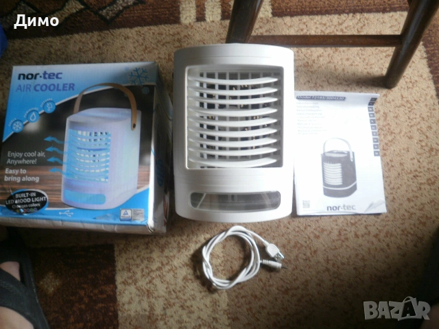 мобилен климатик- работи с вода- на USB порт 